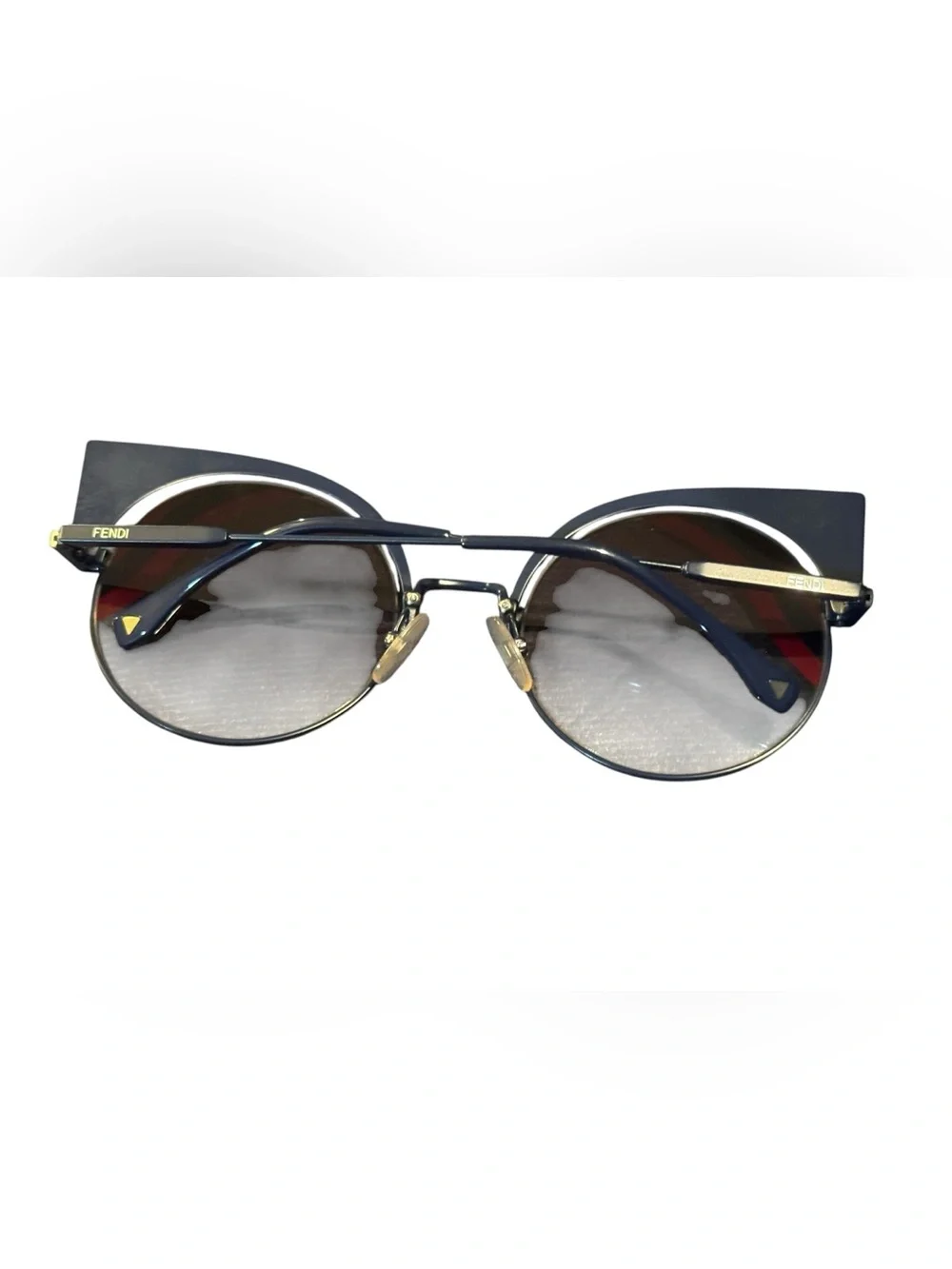 NWOT women’s AUTHENTIC FENDI Hypnoshine red & blue Cat Eye Sunglasses